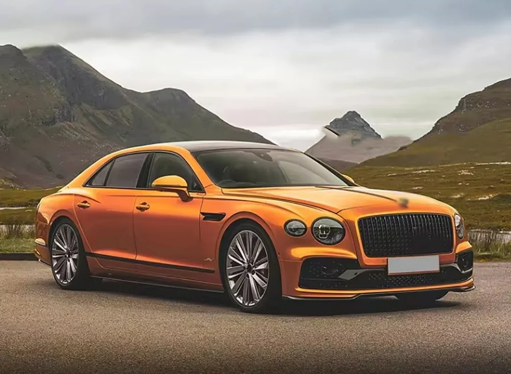 

Carbon Fiber Body Kit with Front and Rear Lip Diffuser Side Skirts and Rear Spoiler, Suitable for Bentley Flying Spur 2020-2023