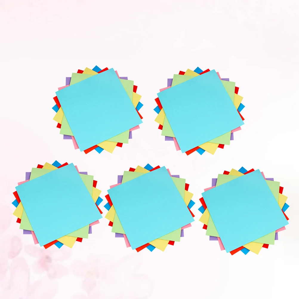 กระดาษพับสีสันสดใส 500 แผ่น สำหรับงานประดิษฐ์พับกระดาษสำหรับเด็ก งานฝีมือ DIY ตกแต่งงานปาร์ตี้