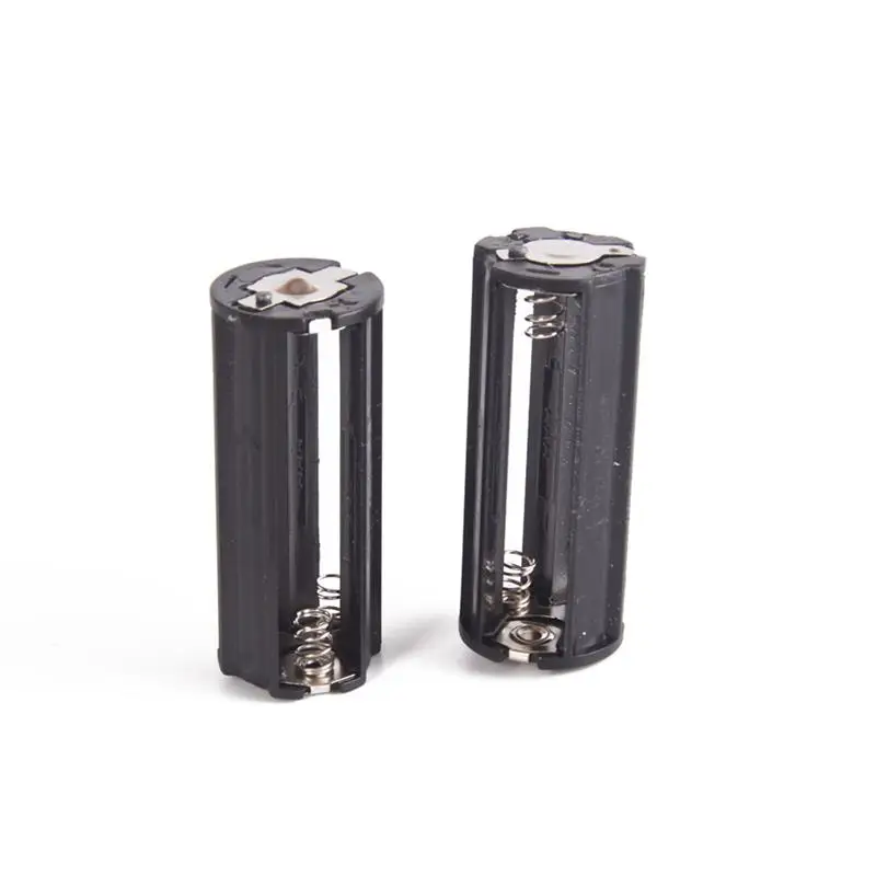 50 Pcs Battery Holder Black Cylindrical Battery Adapter Case Hold 3 Standard AAA Batteries For Flashlight