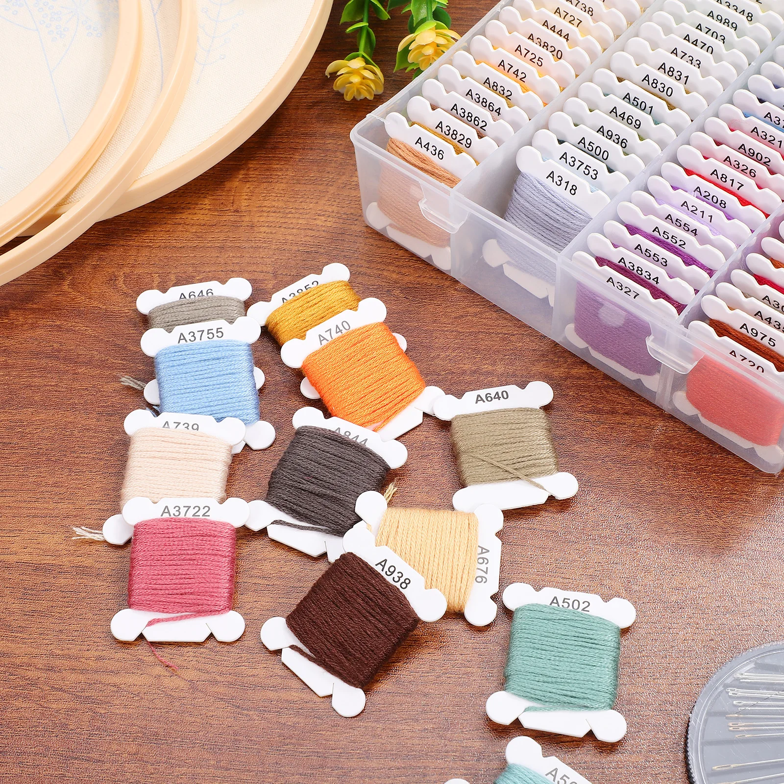 

1 Box 80 Colors Embroidery Thread Set Multi-Color Sewing Thread For Cotton Linen Polyester Machine Hand Sewing Gift For