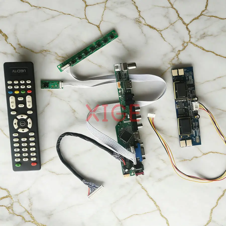 

Плата привода матричного контроллера подходит для LTM190E4 LTM190EP LTM190E1 LTM190EX 4-CCFL 1280x1024 1280*1024 LVDS 30-контактный комплект HDMI + VGA + AV + USB