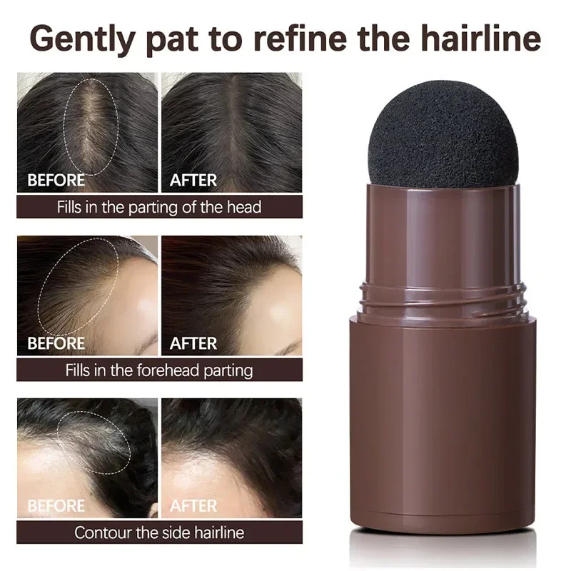 Black Brown Hairline Powder Waterproof Hair Dye Contour Stick Instantly Conceals Hair Root Forehead Clavicle Face Shadow Makeup