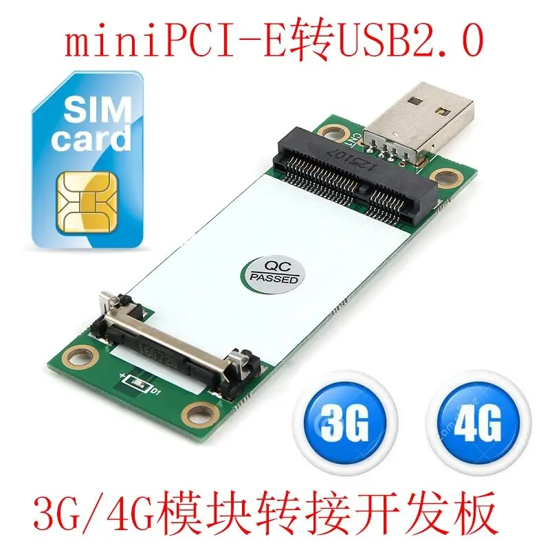 Mini PCI-E to USB Adapter With SIM card Slot for WWAN/LTE Module MiniPCI-E to USB with sim and MSATA