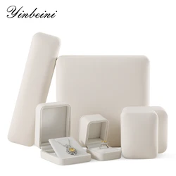 YinBeiNi Wedding Ring Box Bracelet Necklace Earrings Storage Box PU Leather Jewelry Display Organizer Gift Proposal Box H001