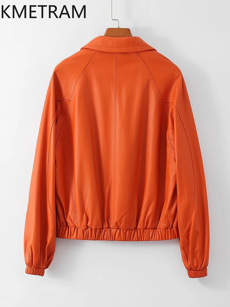 100% strato superiore giacche di pelle di pecora donna casual giacca corta in vera pelle 2025 nuovo in capispalla autunno abbigliamento donna arrivoات