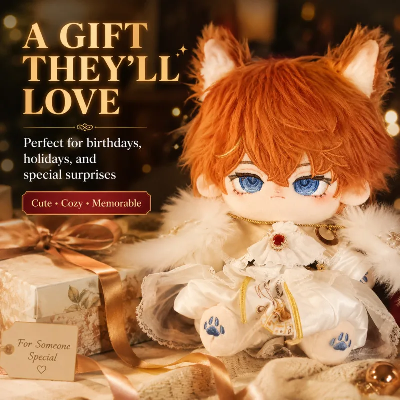 20cm Genshin Impact Tartaglia Cotton Doll Male Character Plush Toy Stuffed Figure Cute Game Collectible Birthday Gift For Fans