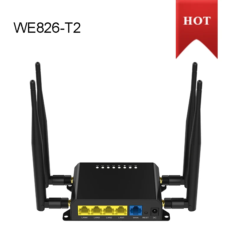 WE826 3G 4G Router Wireless Access Point with 4G Antenna 4*Lan Sim Card Slot 300mbps 32 User