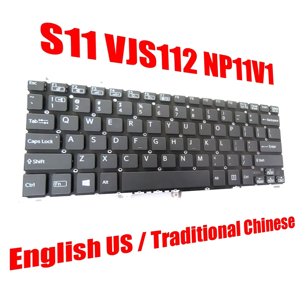 

US TW Laptop Keyboard For VAIO S11 VJS112 NP11V1 English Traditional Chinese With Backlit New