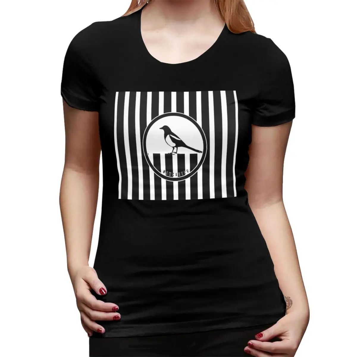 

Newcastle - Magpies T-Shirt for Women Round Neck Streetwear T Shirts Women's Short Sleeve Summer Clothes Tops
