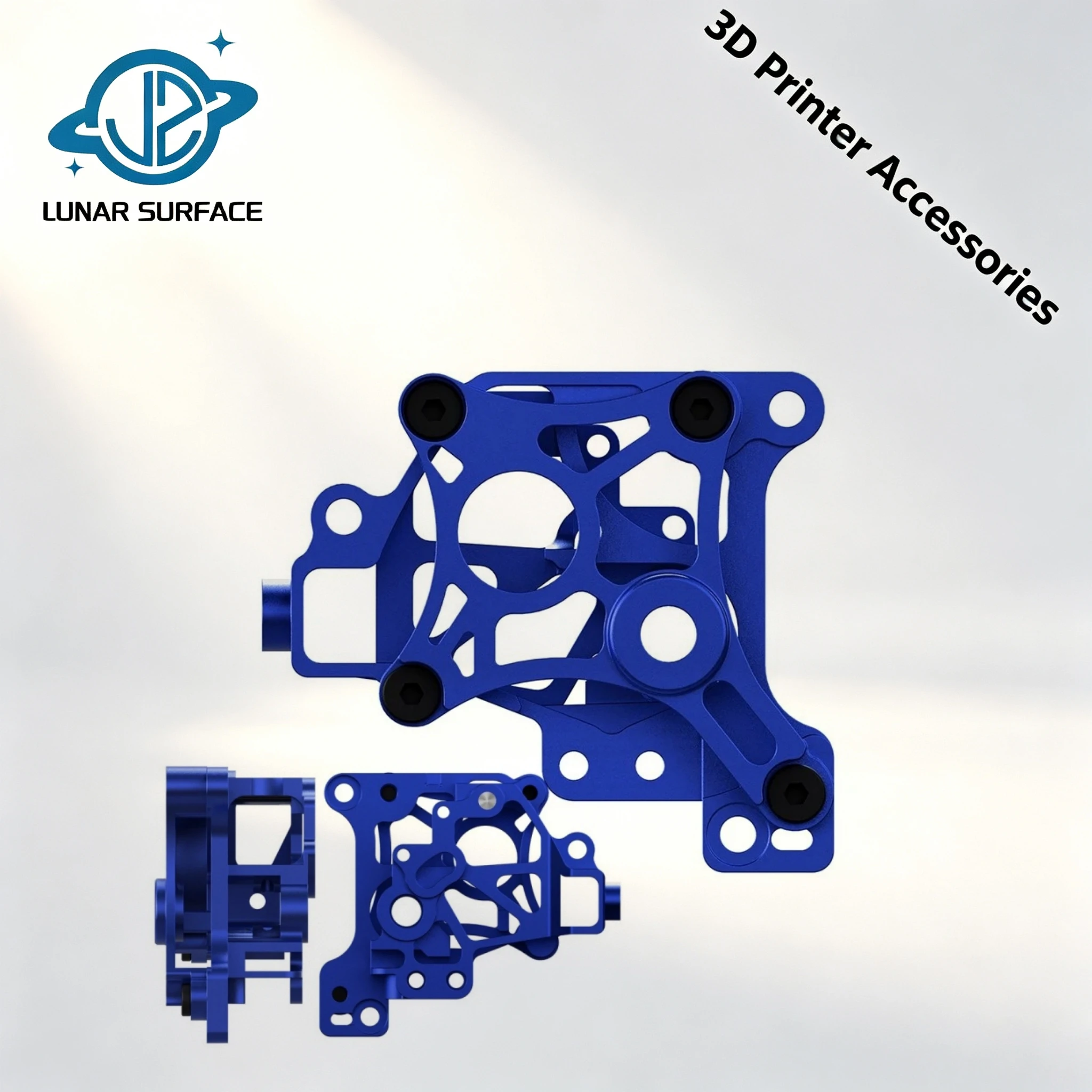 Lunar Surface CNC Metal Extruder Unit for Bambu Lab P1/X1 Series Hardened Steel Upgrade Hotend Extruder for P1S P1P