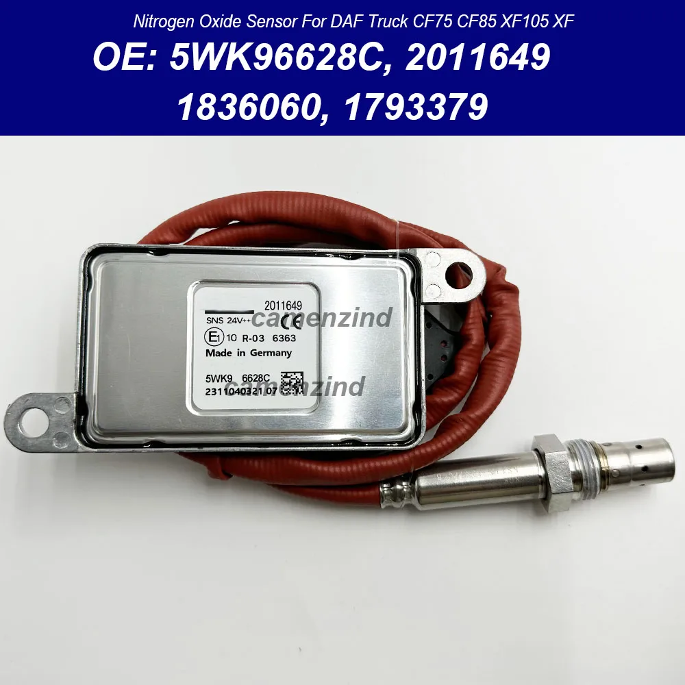 

5WK96628C 2011649 High Quality Nitrogen Nox Oxygen Sensor 24V For DAF Truck CF75 CF85 XF105 XF 1836060 1793379 5WK9 6628