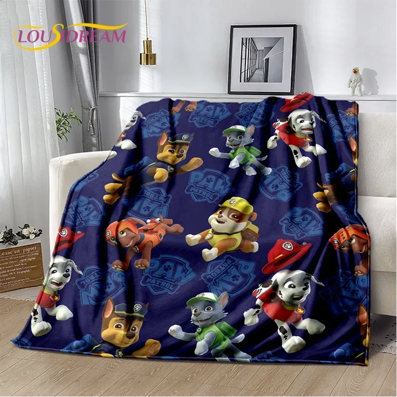 3D P-Patrol Cute Cartoon Dog HD Blanket,Soft Throw Blanket for Home Bedroom Bed Sofa Picnic Travel Cover Blanket Kids Gift Cover