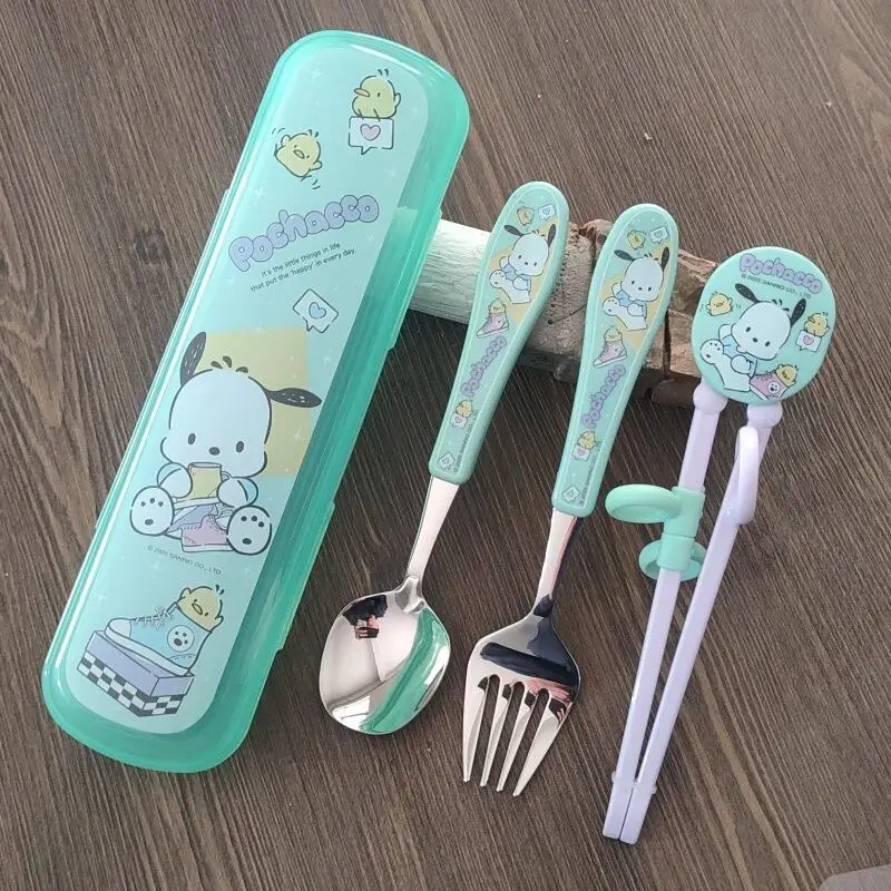 

Sanrio My Melody Kuromi Cinnamoroll Fork Spoon Hit Product New Product Kawaii Cartoon Portable Outdoors Campus Cute Adult