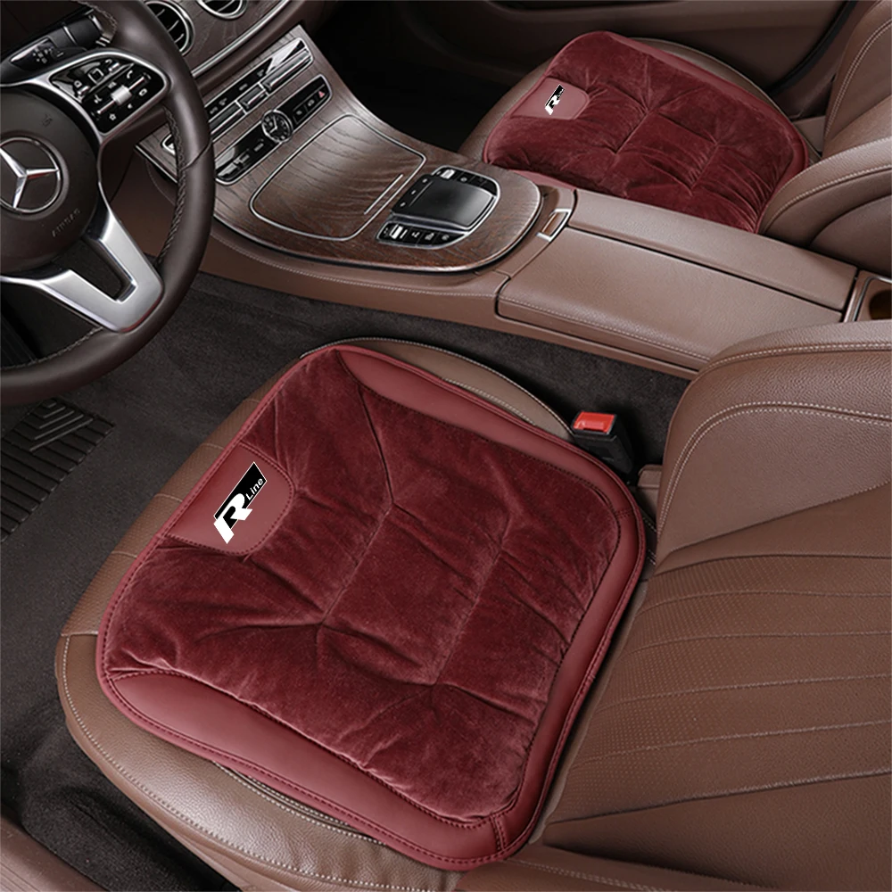 Car Seat Cover Auto Chair Front Rear Flannel Warm Cushion For Volkswagen VW Golf 5 mk6 Passat b6 Jetta Scirocco T-cross Polo GTI