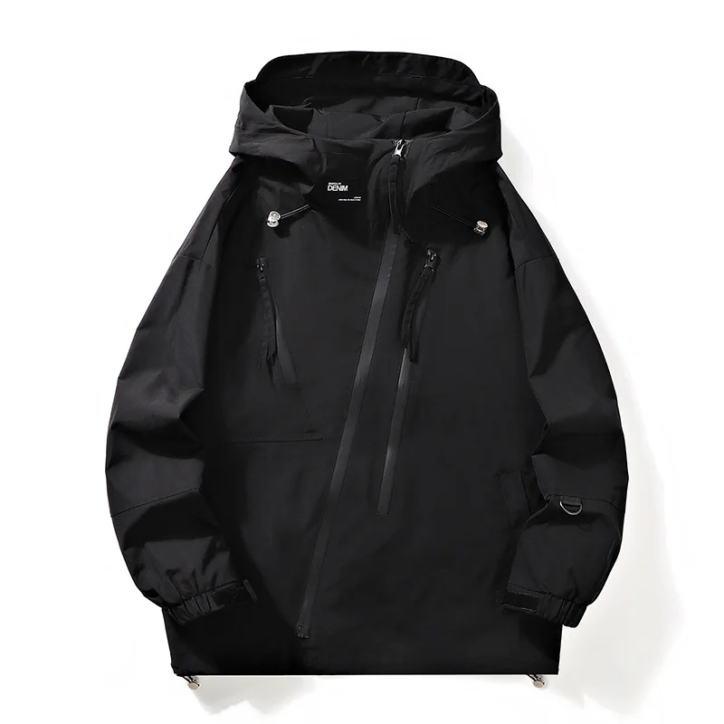 

Men's Windproof Jacket Spring Autumn Tactical Workwear Coat Outdoor Water Resistant Casual Military Style Jacket for Men Unisex