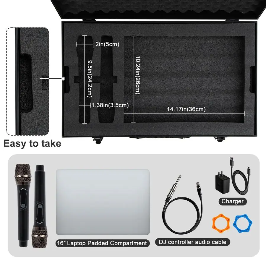 حافظة صلبة لوحدة التحكم لـ DDJFLX4 DDJ400 DDJREV1 DDJSB3 DDJSB2 طبقة مزدوجة عالية الكثافة واقية رغوة خلاط تخزين صندوق سفر wi