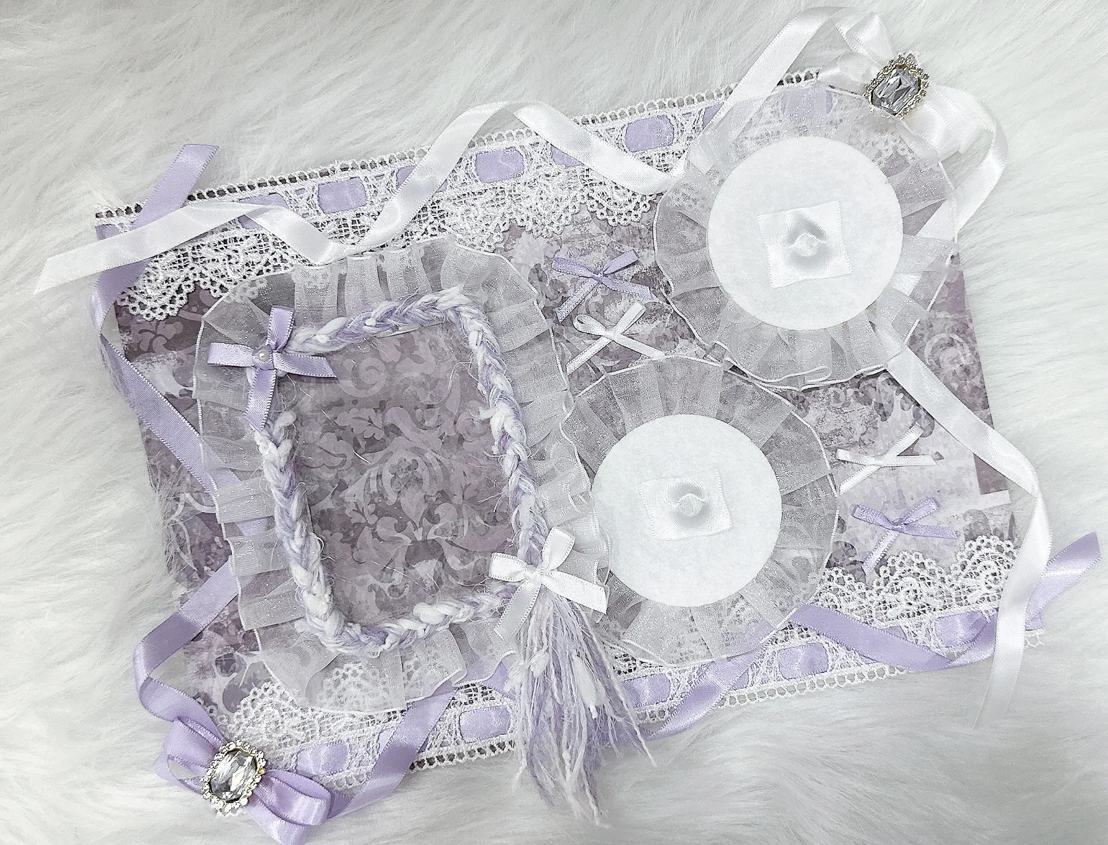 Latabag Light Purple Size 26x18.5Tied Pain Plate Ribbon Pain Plate Custom Finished Pain Bag Accessories