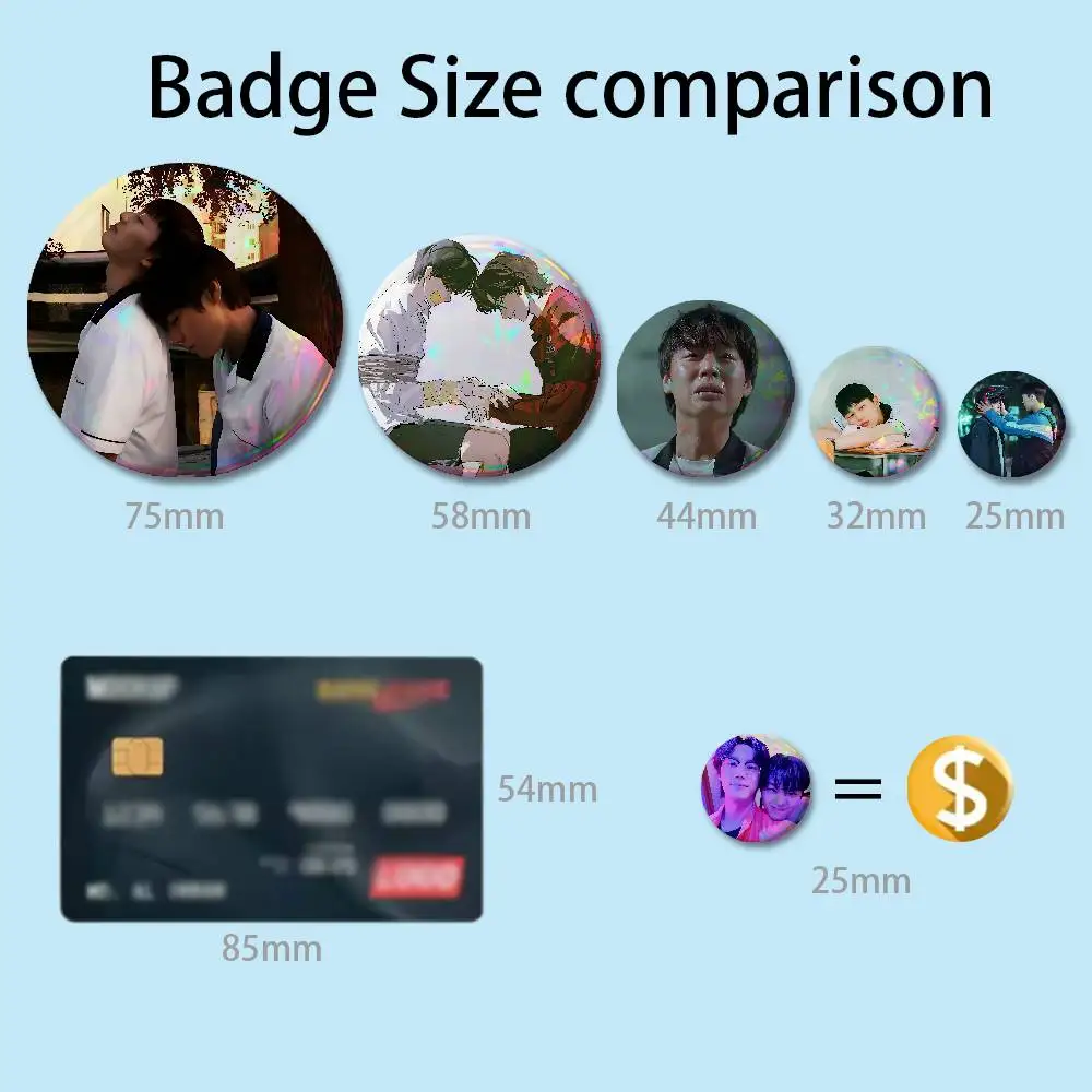 TV W-Weak H-Hero Class 2 32mm 58mm 75mm 44mm 25mm Anime Badges Brooches DIY Pins Decorations Birthday Gifts