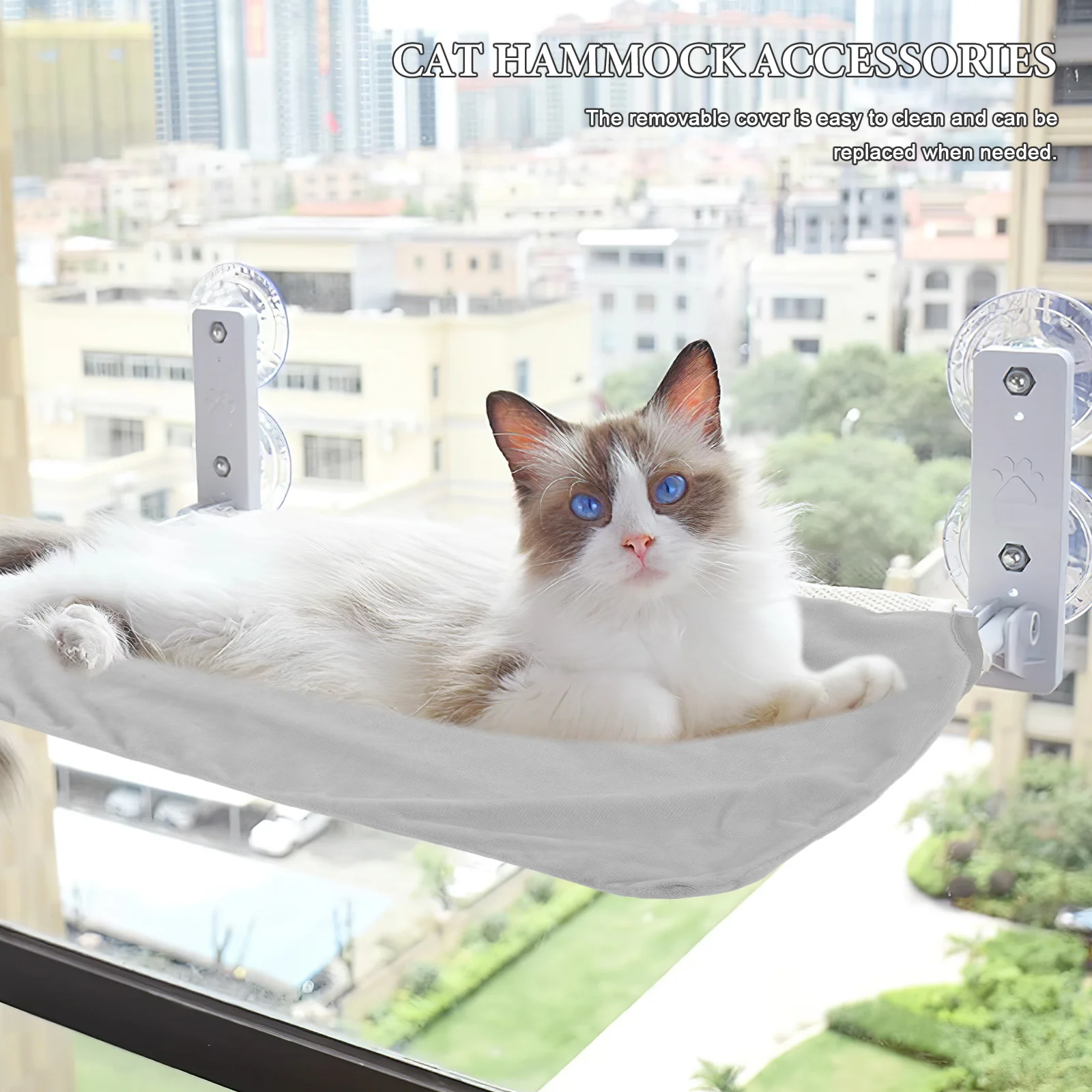 غطاء أرجوحة نافذة القط استبدال انغلق قابل للغسل تنفس سرير الحيوانات الأليفة حامي نافذة القط جثم غطاء سرير الحيوانات الأليفة مستطيلة