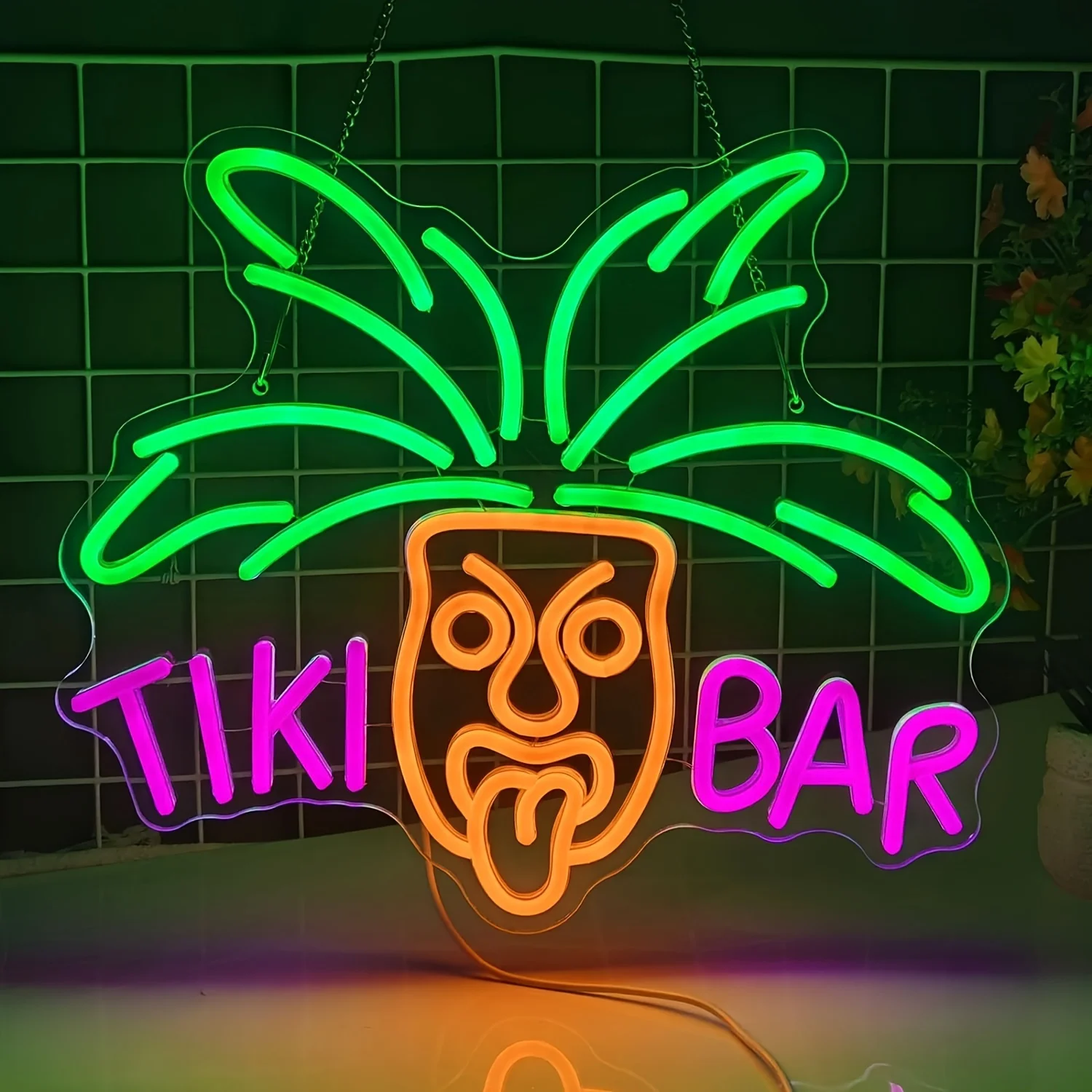 Tiki Bar Neon Light Sign Acrylic Dimmable LED Neon Sign 16