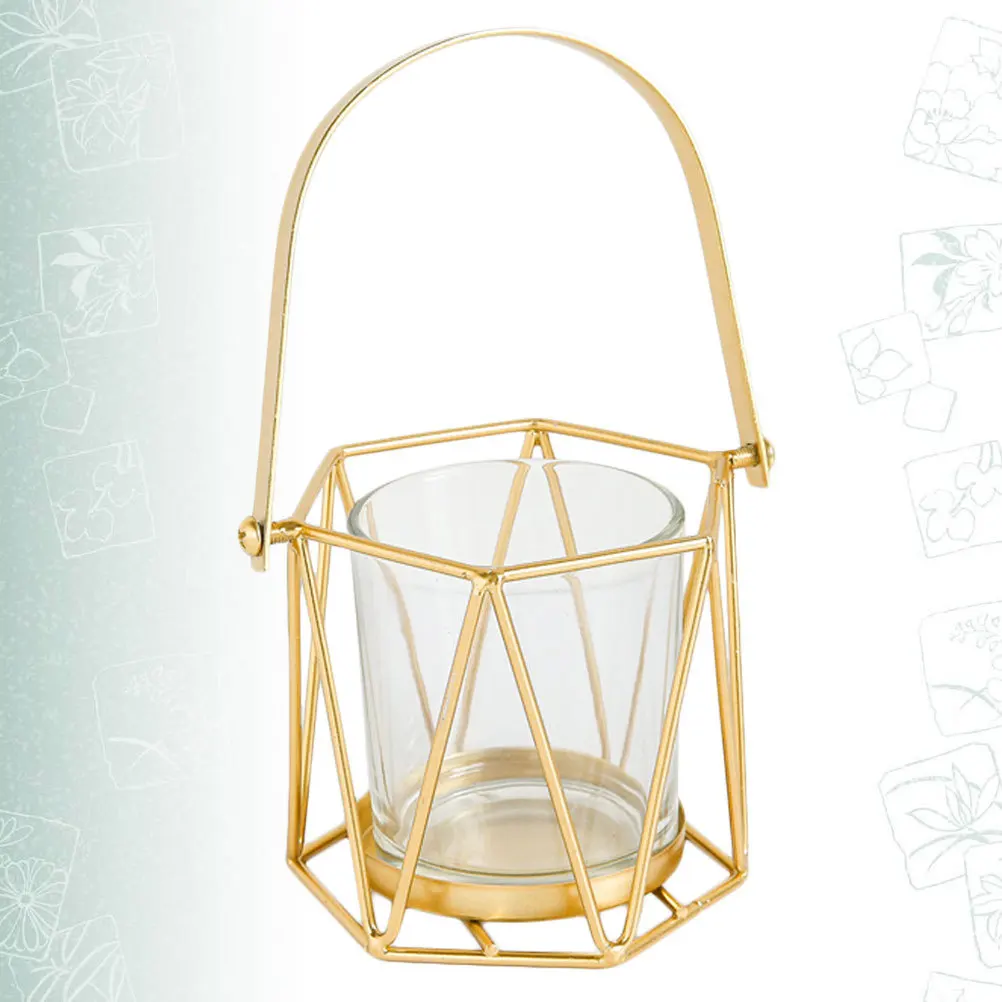 

1Pcs Nordic Style Hollow-Out Iron Holder Reusable Tea Light Stand for Home Wedding Party Decoration
