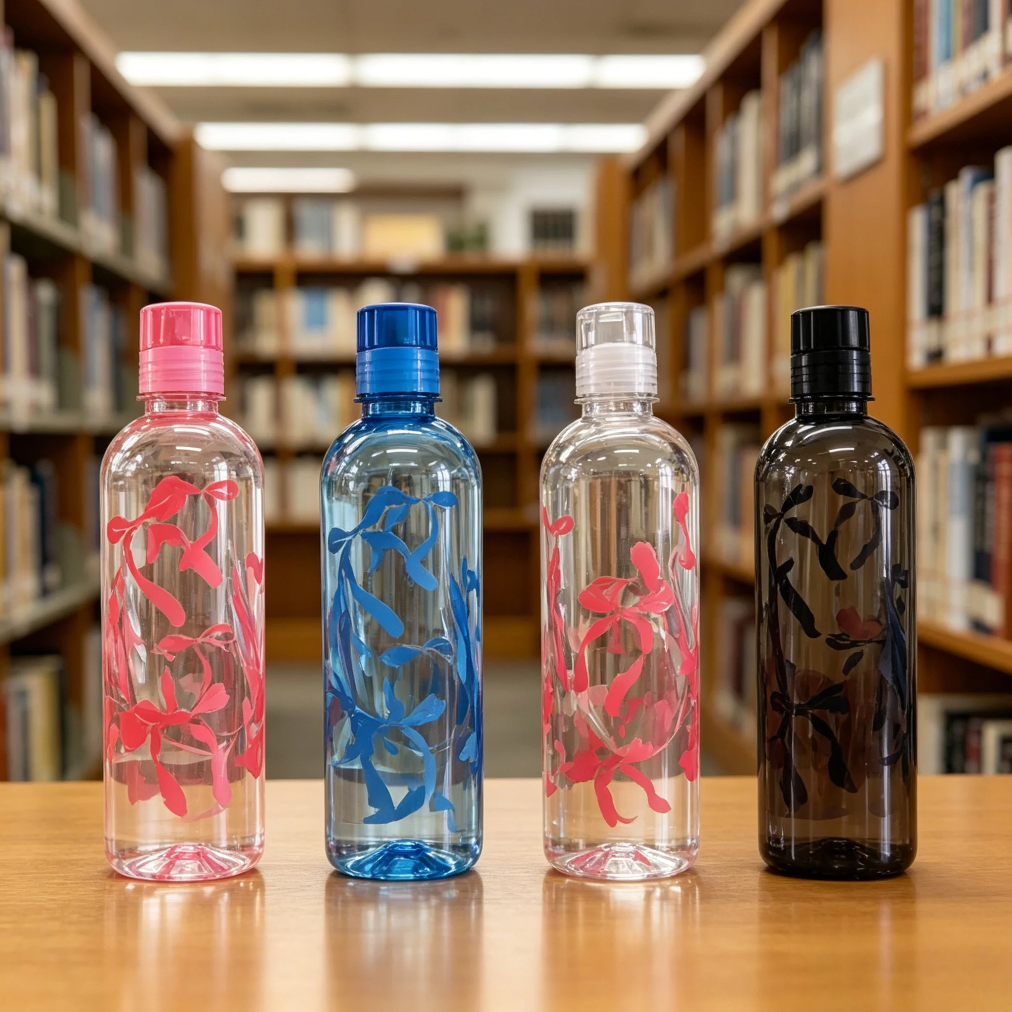Drinkware 750ml Water Bottle Plastic Large Capacity Water Cup Bowknot With Time Scale Plastic Cups Juice Milk