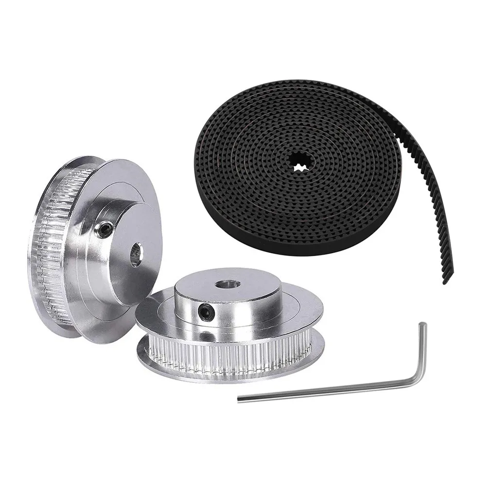 

4Pcs 5Mm Bore Aluminum Timing Pulley with 2 Meter Stretch Resistant Reinforced Belt for 3D Printer Accessories Linear