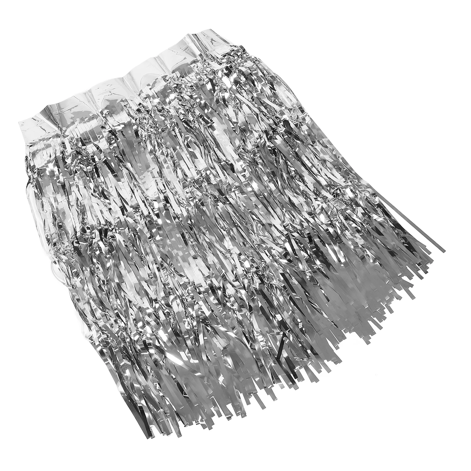 

Юбка для стола с бахромой из серебряной фольги, одноразовая крышка для стола с металлической мишурой для вечеринки, дня рождения, свадьбы, праздника