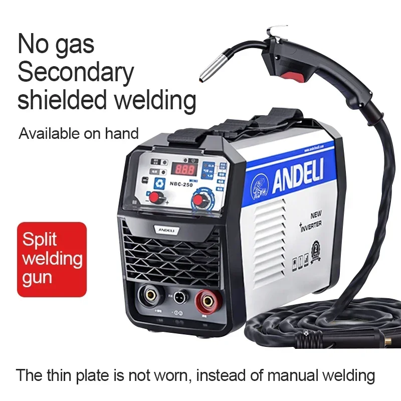 MIG Welding Machine 220V 250ME Mini Semi-automatic   Without Gas Flux Core Wire Inverter 1KG Capacity  Welder