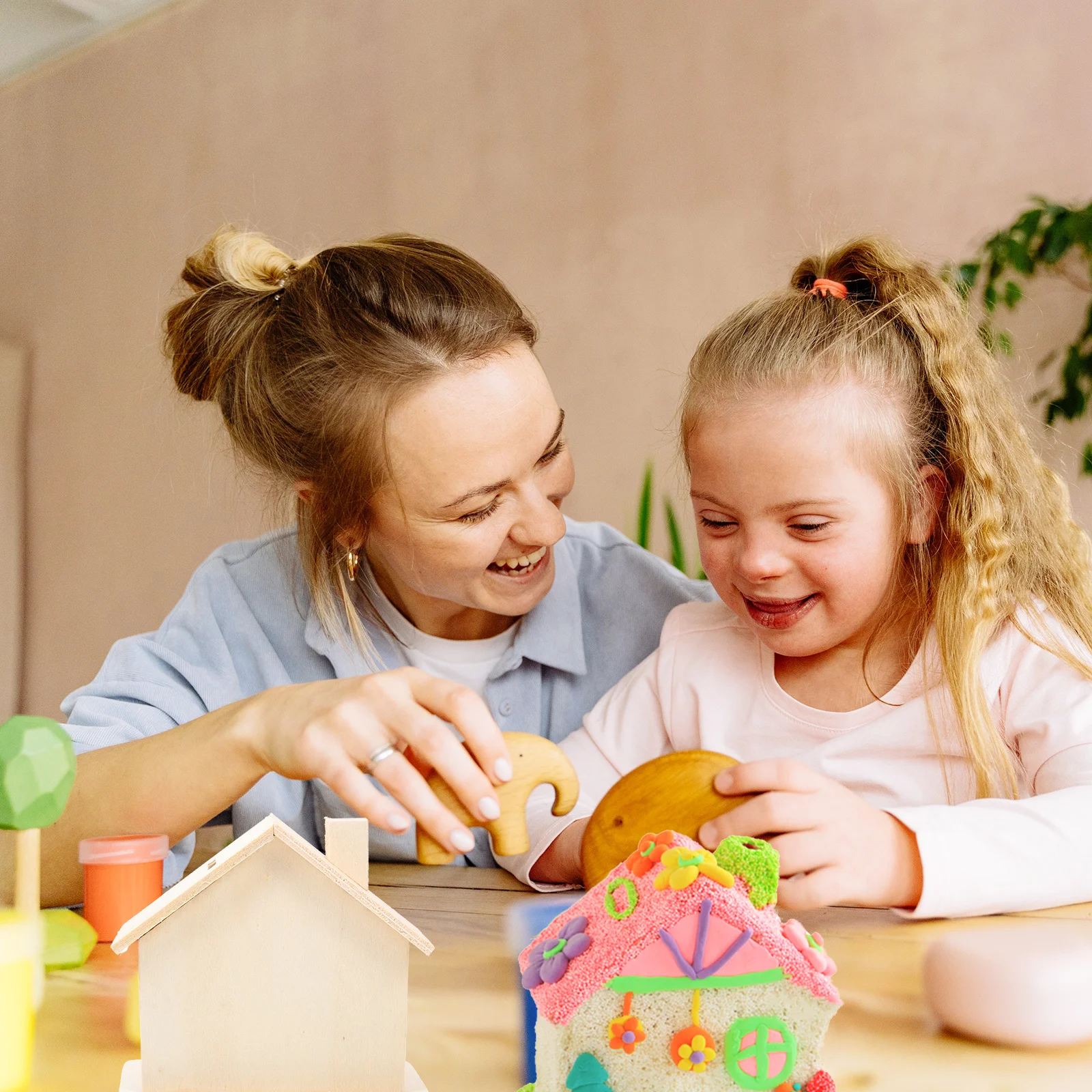 

3Pcs Wood DIY Piggy Bank Unfinished Children Coin Bank House Shape Change Saving Box Saving Box Change Container