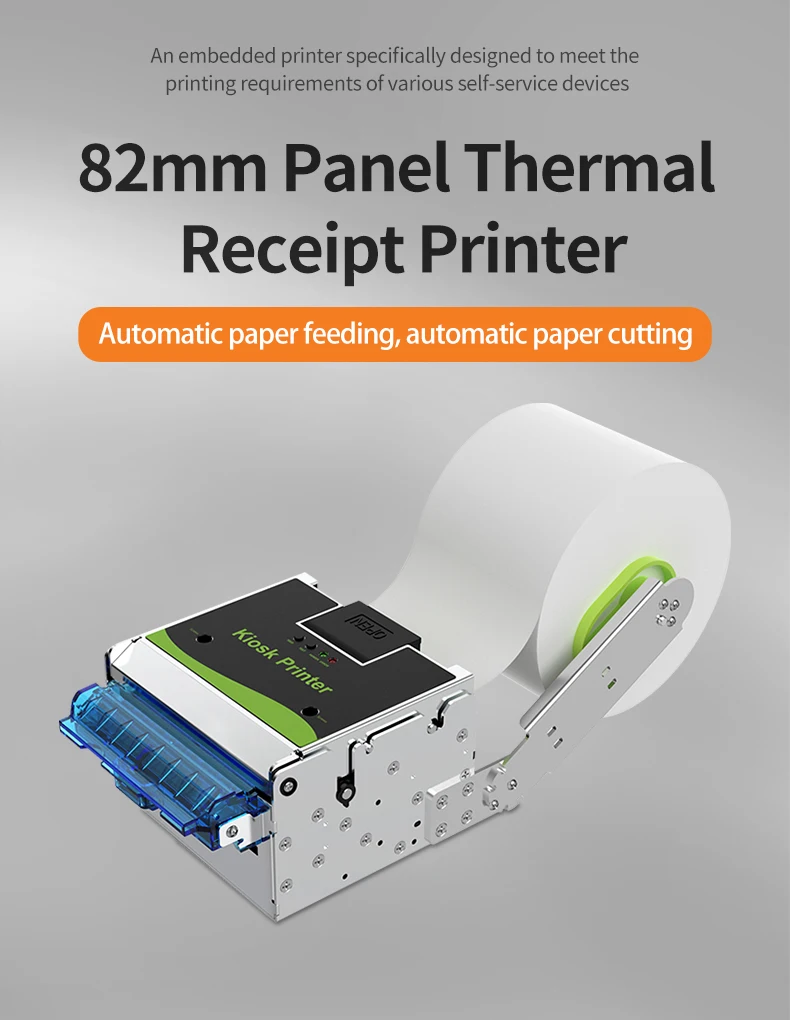 

Thermal Ticket Printer 80mm With USB RS232 Port Embedded With Paper Anti-Jamming Kiosk Printer for Petrol Station