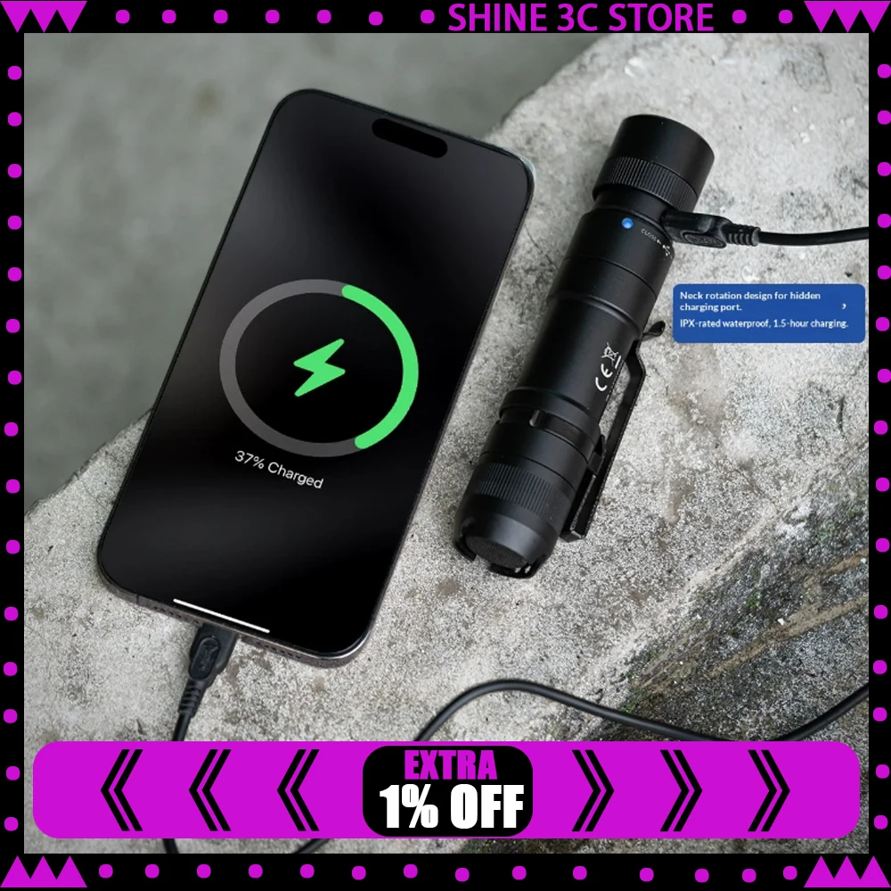 wuben-l3-flashlights-high-lumens-3000-lumen-tactical-flashlight-rechargeable-dual-way-charging-7-light-mode-ip68-waterproof