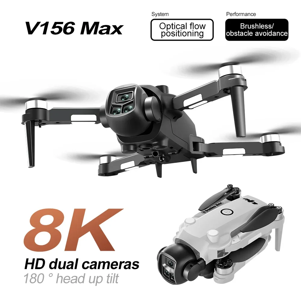 V156 Max Drone Professionelle HD Dual Kamera Eders Bürstenlosen Motor 5G WIFI FPV Faltbare RC Quadcopter Hubschrauber Spielzeug