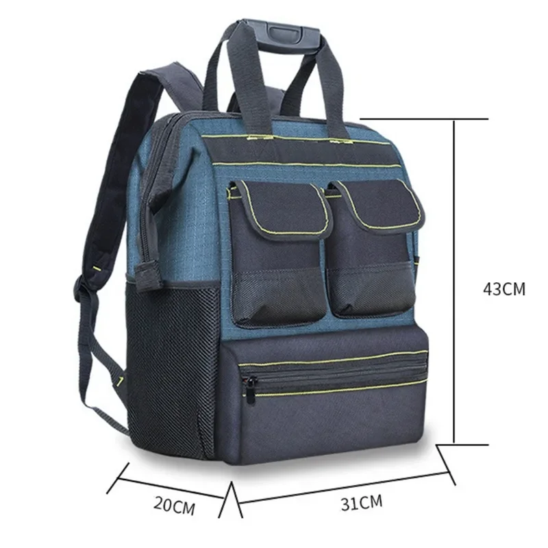 Large Oxford Cloth  Capacity Travel Shoulder Backpack Toolbag Electrician professional tool bags multi pocket Hardware products