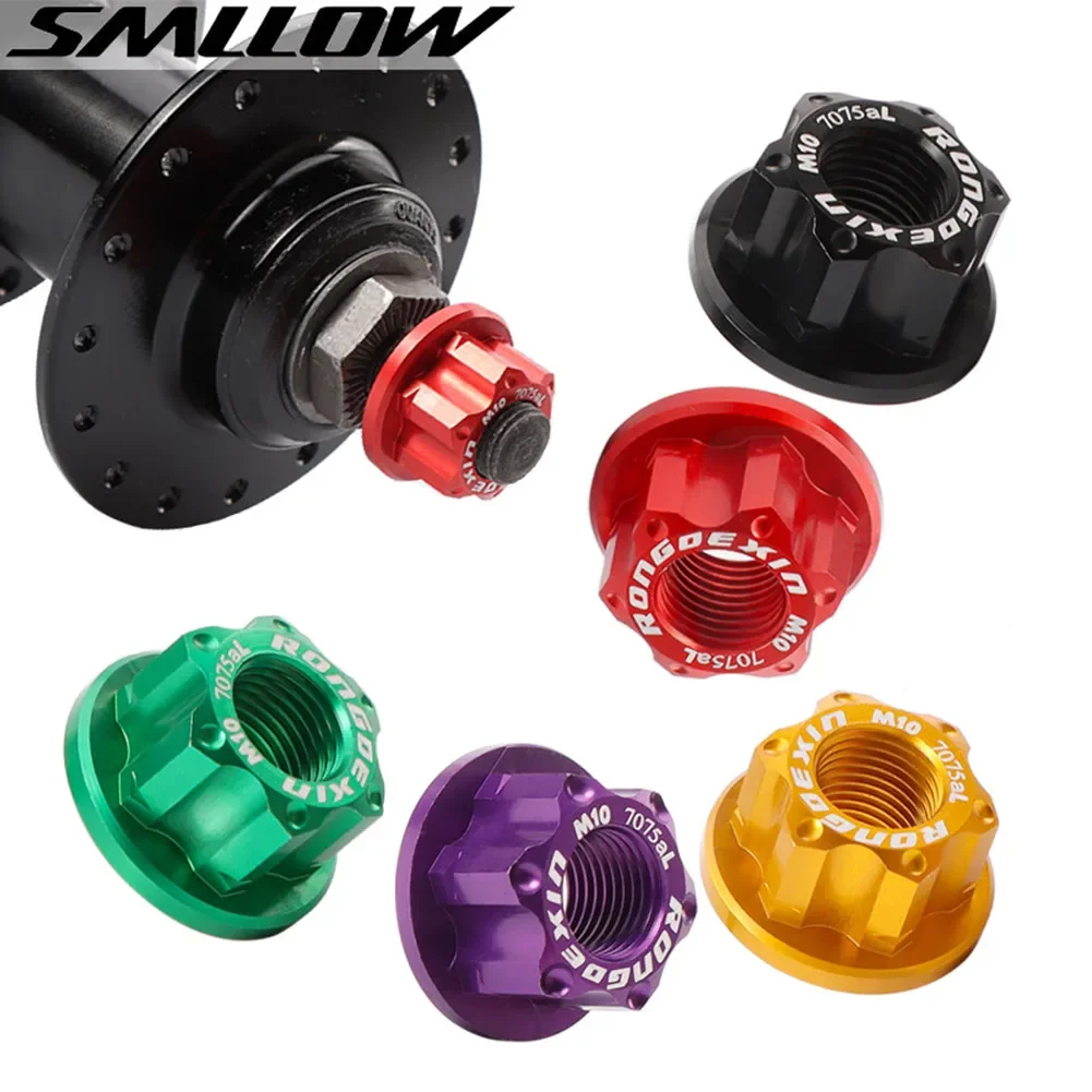 

M10 Hub Nut 1 Pcs 21.x12mm 5g Bike Bike Wheel Axle Nut Bolt Flange Before Rear Wheel Lock Screw For MTB Durable