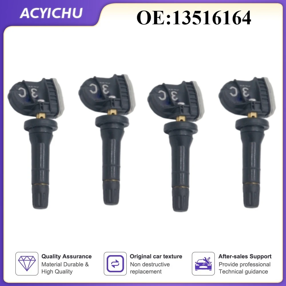 4PCS 13516164 for Chevrolet Equinox 2018-2023 Tire Pressure Sensor for GMC Sierra Yukon 315Mhz Camaro Bolt EV TPMS Sensor