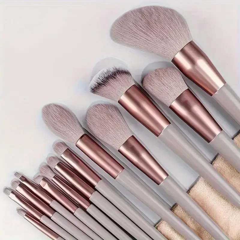 Juego de brochas de maquillaje, 13 Uds., base cosmética suave y esponjosa en polvo, sombra de ojos, Kabuki, brocha de maquillaje para mezclar, herramienta de belleza