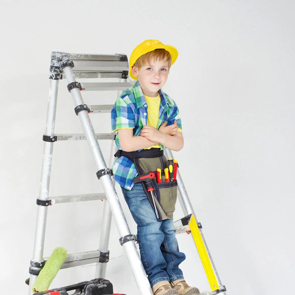 8Pcs Kids Construction Safety Helmets Bright Yellow Role Play Hats Building Dress Up Party Supplies Popular Construction Hat Toy