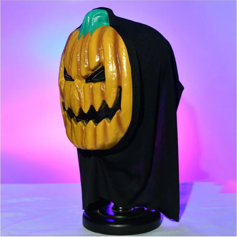Maschera di zucca horror di Halloween Copricapo terrificante Festa di ballo Cosplay Testa di zucca Maschera in lattice Fantasma Festival Costume horror Prop