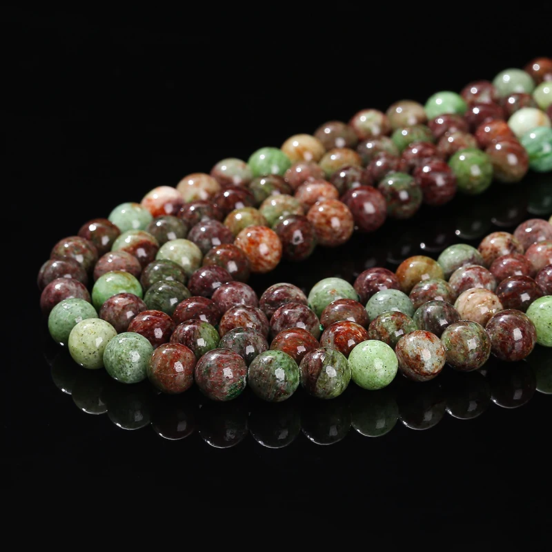 4 6 8 10mm Natural Green Colored Stone Beads Round Loose Spacer Bead For Jewelry Making Diy Necklace Bracelet Accessory Finding