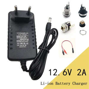 Pil şarj cihazı, li-ion pil, pil takımı, fiş, DC5525, 10.8 V, 11.1 V, 3S, 18650, 12.6 V, 2A Pilin en iyi 10 satışı 6v 2ah-no. 4