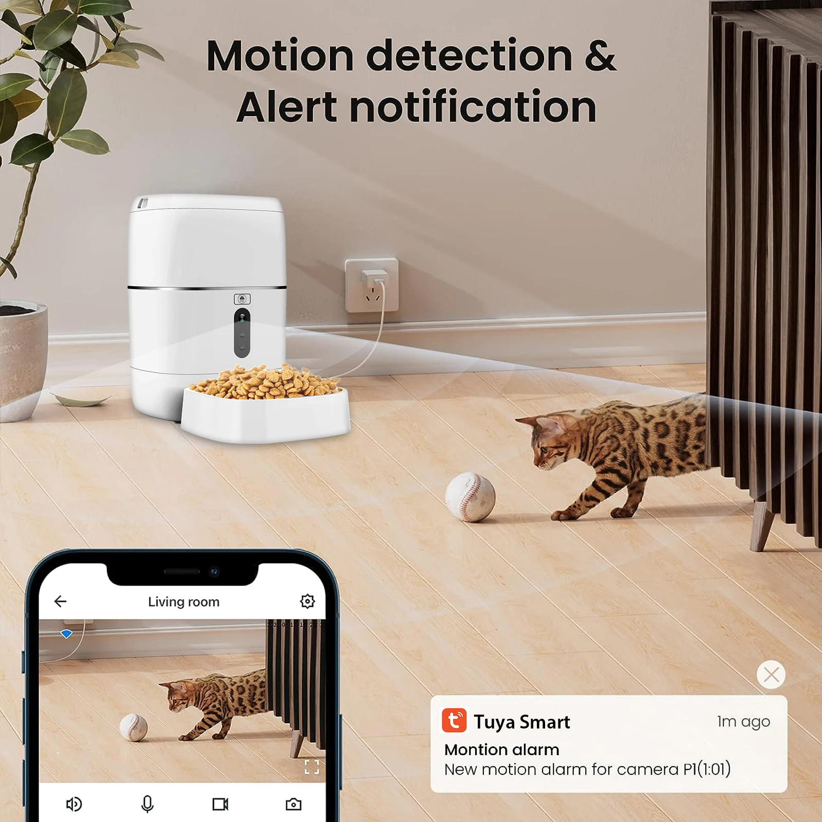 

2025 New Arrival Pet Smart Feeder Cat Automatic Feeding Dog cat Food Feeding Machine with 2MP Camera