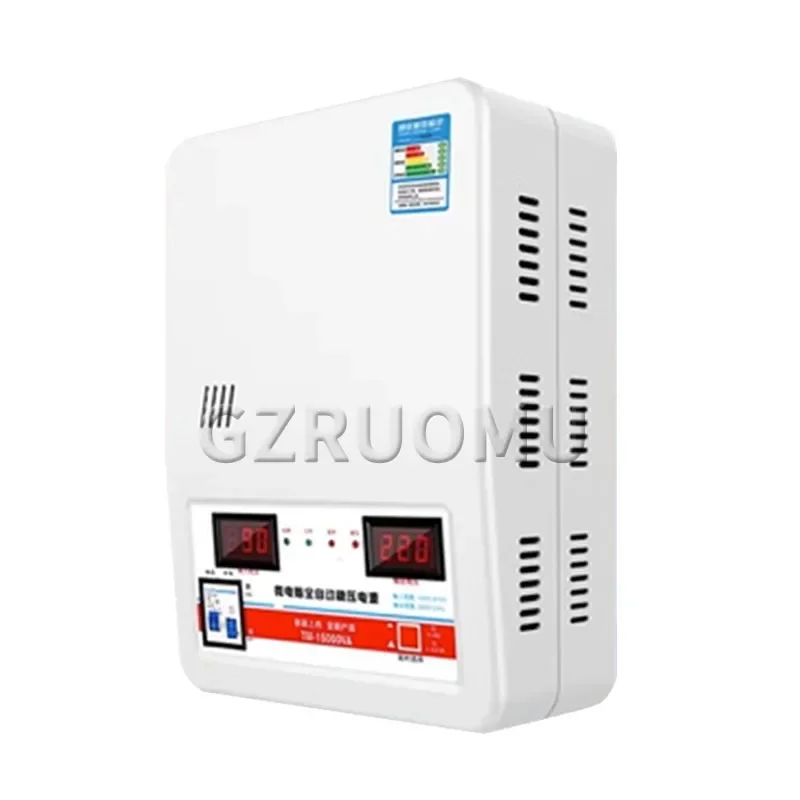 15KW Household Automatic Intelligent Voltage Stabilizer Dual Screen Digital Display Power Stabilizer Air Conditioner Regulator