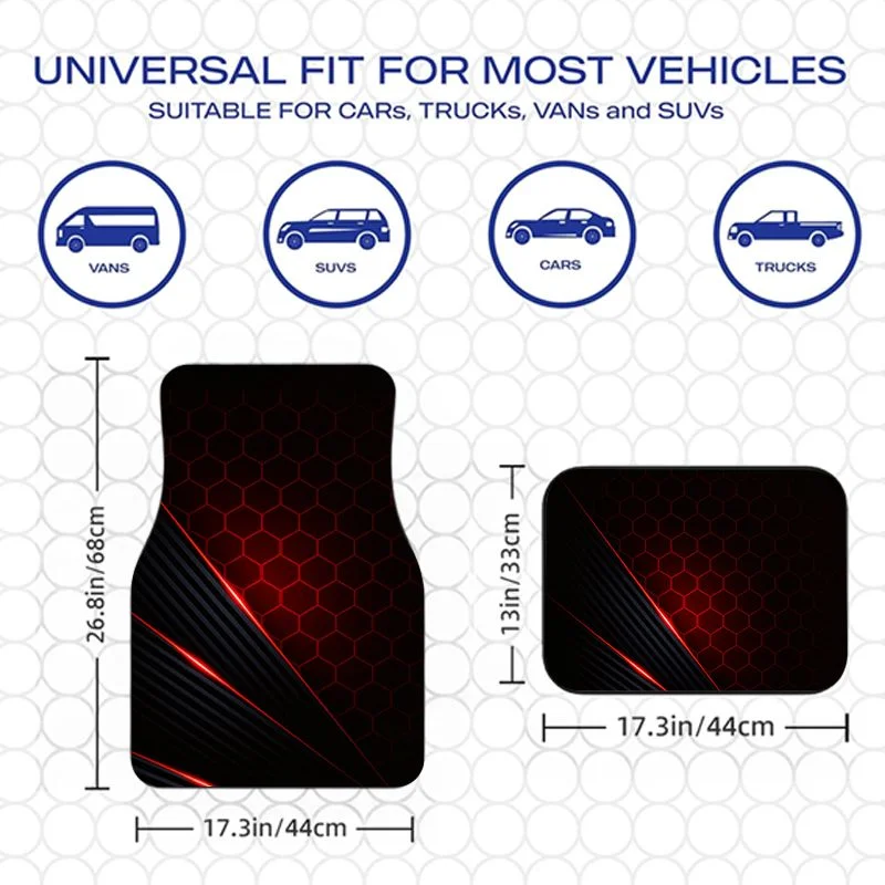 4 ชิ้นแผ่นรองพื้นรถยนต์ทรงหกเห - Universal Tech Accessories บทวิจารณ์และราคา