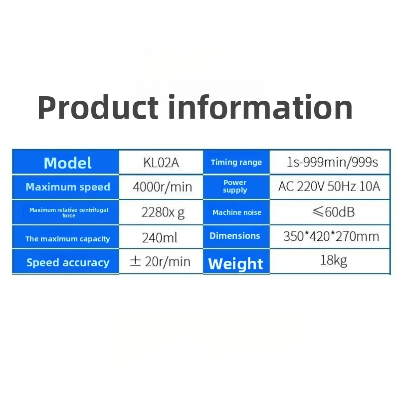 Desktop low-speed centrifuge can be adapted to 5ml/7ml/10ml centrifuge tube, centrifuge 6
