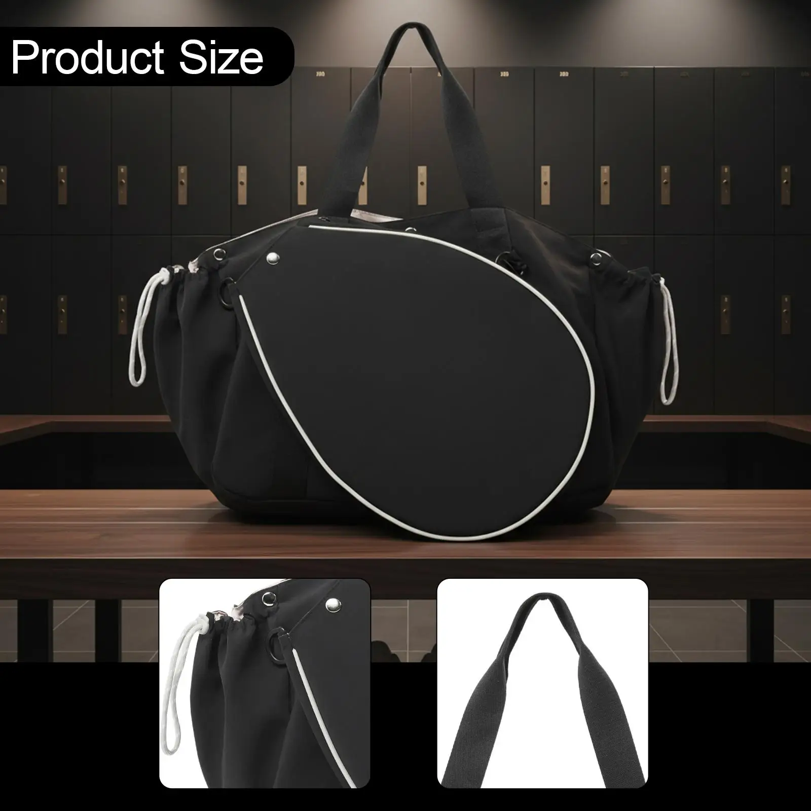

Portable Pickle Ball Racket Bag Spacious Handbag with Dedicated Compartments for Gym Tennis Paddle and Accessories