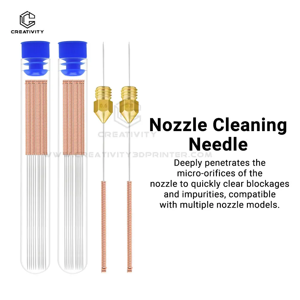 3D Printer Nozzle Cleaning Kit 0.6/0.8mm Stainless Steel Nozzle Cleaning Needles Cleaner 3D Printer Accessories