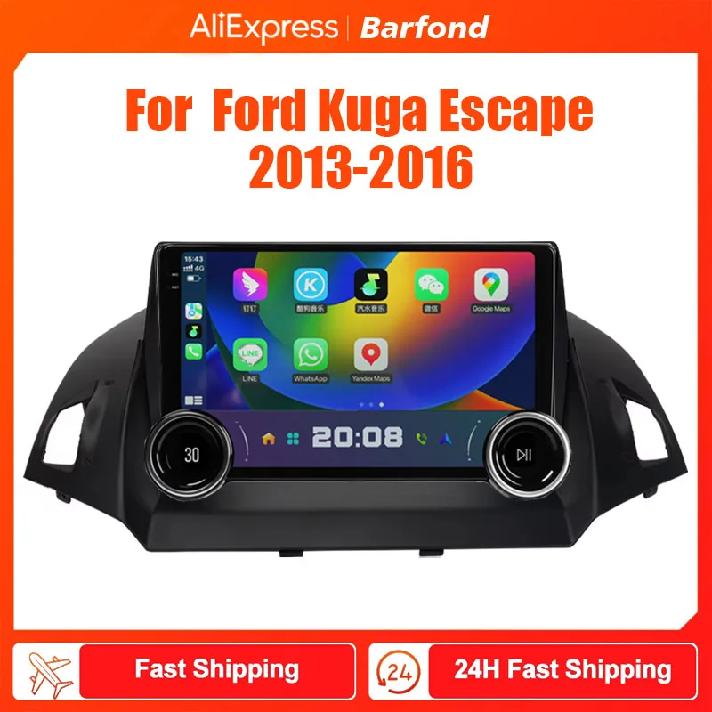 Barfond For Ford Kuga Escape 2013-2016 Car Radio Multimedia Video Player Navigation stereo GPS Android 2din dvd