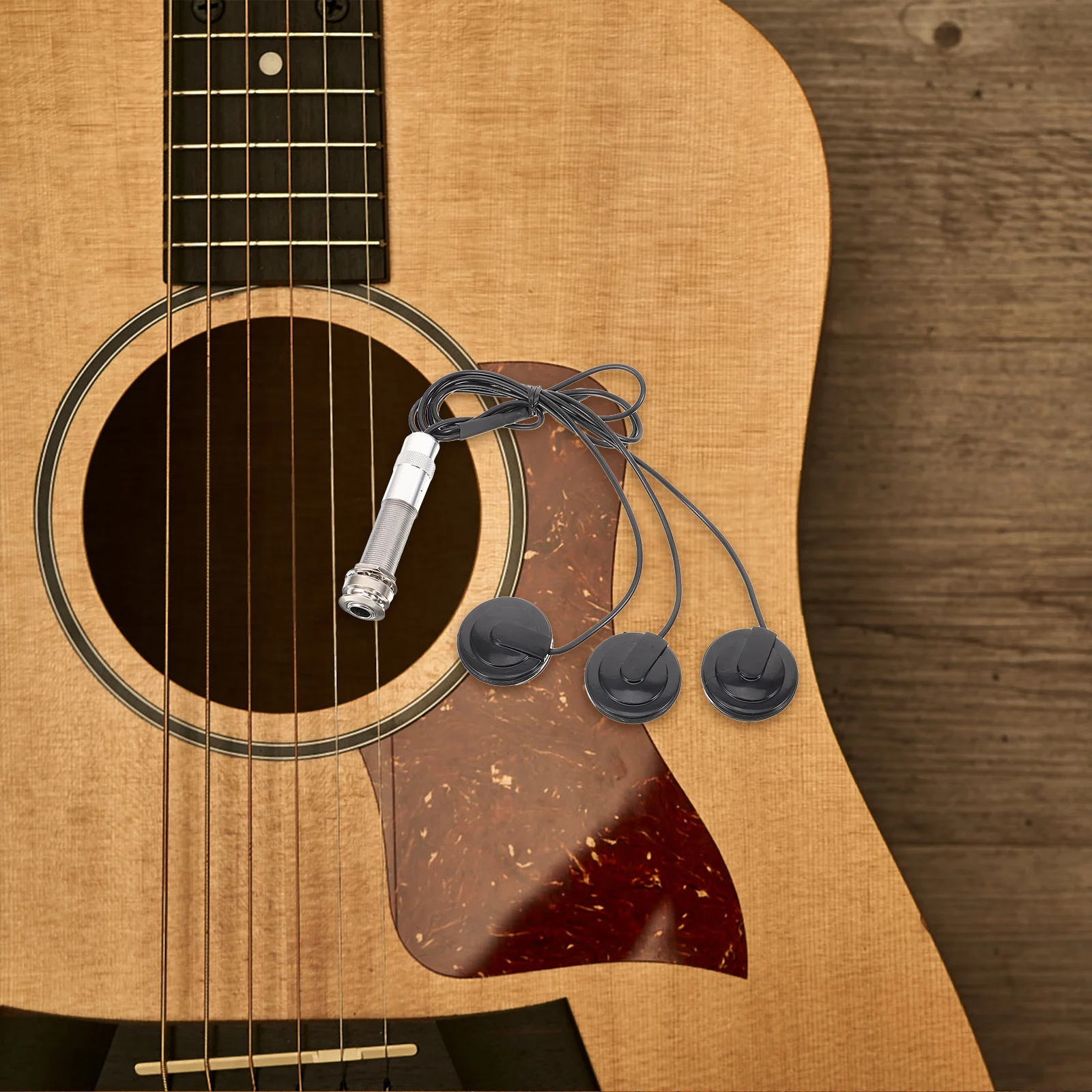 Pickup Gitar Multifungsi Tanpa Lubang, Non-Invasif, Plug and Play Untuk Instrumen Akustik Klasik, Folk, Biola, Banjo, Drum
