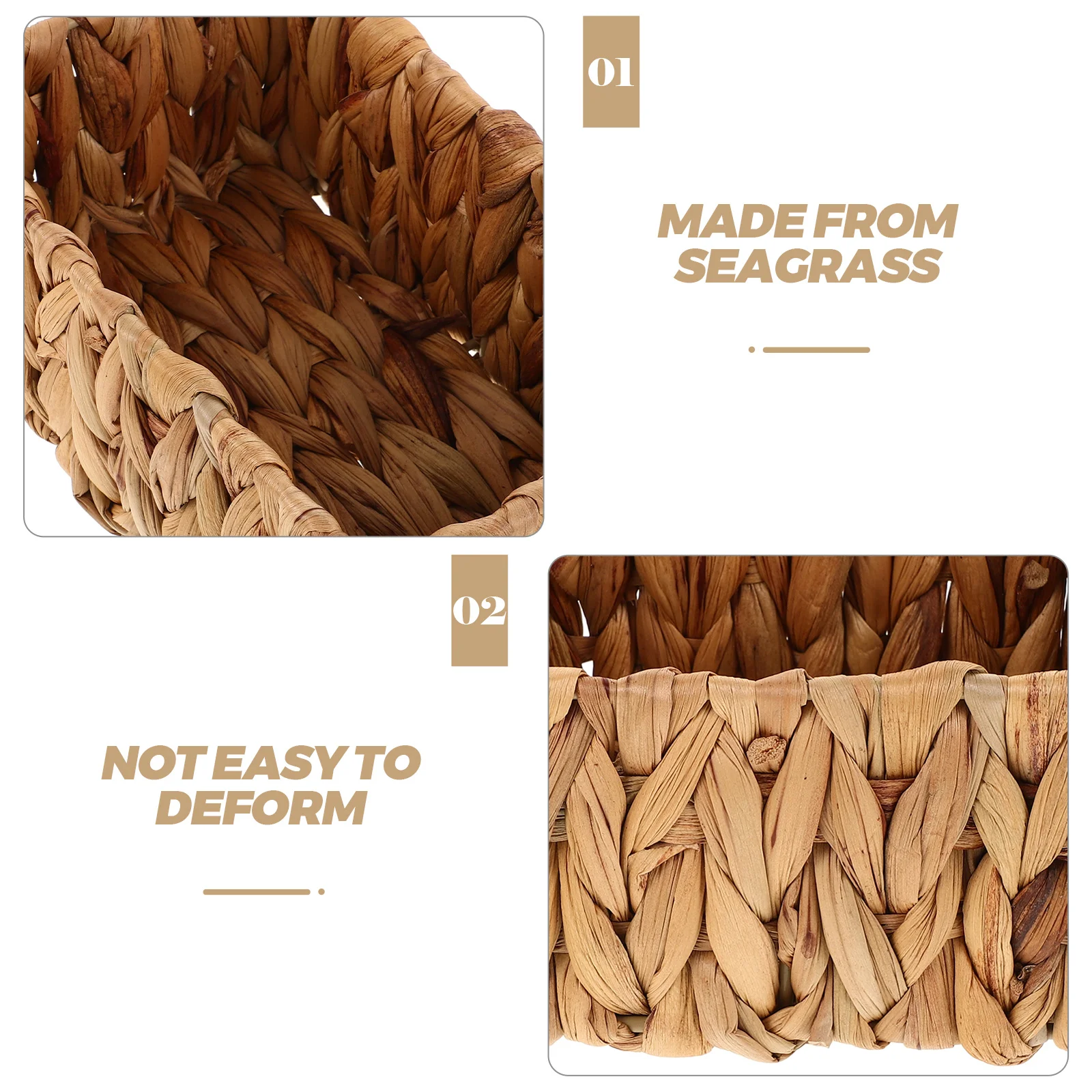 손으로 짠 해초 수납 바구니 소형 데스크탑 정리함 욕실 장식 바구니 잡화 과일 간식 보관함